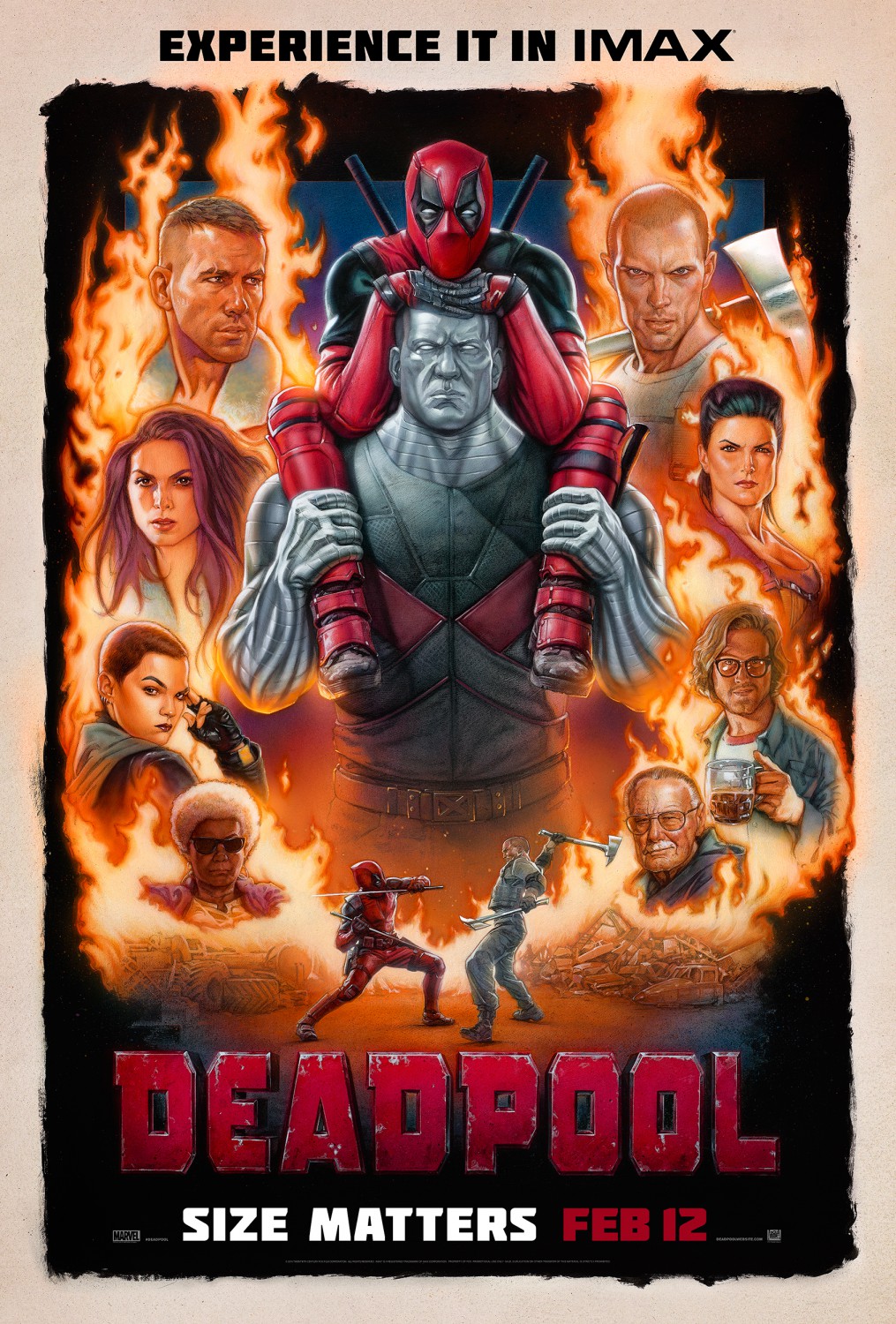 Deadpool Theatrical One Sheet IMAX Teaser Movie Poster Industrias del